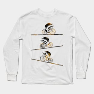 3 cyclers sport art #cycling #sport Long Sleeve T-Shirt